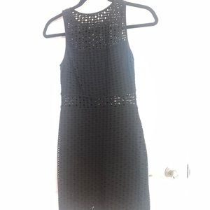 Black mesh dress with hole-y texture/cover